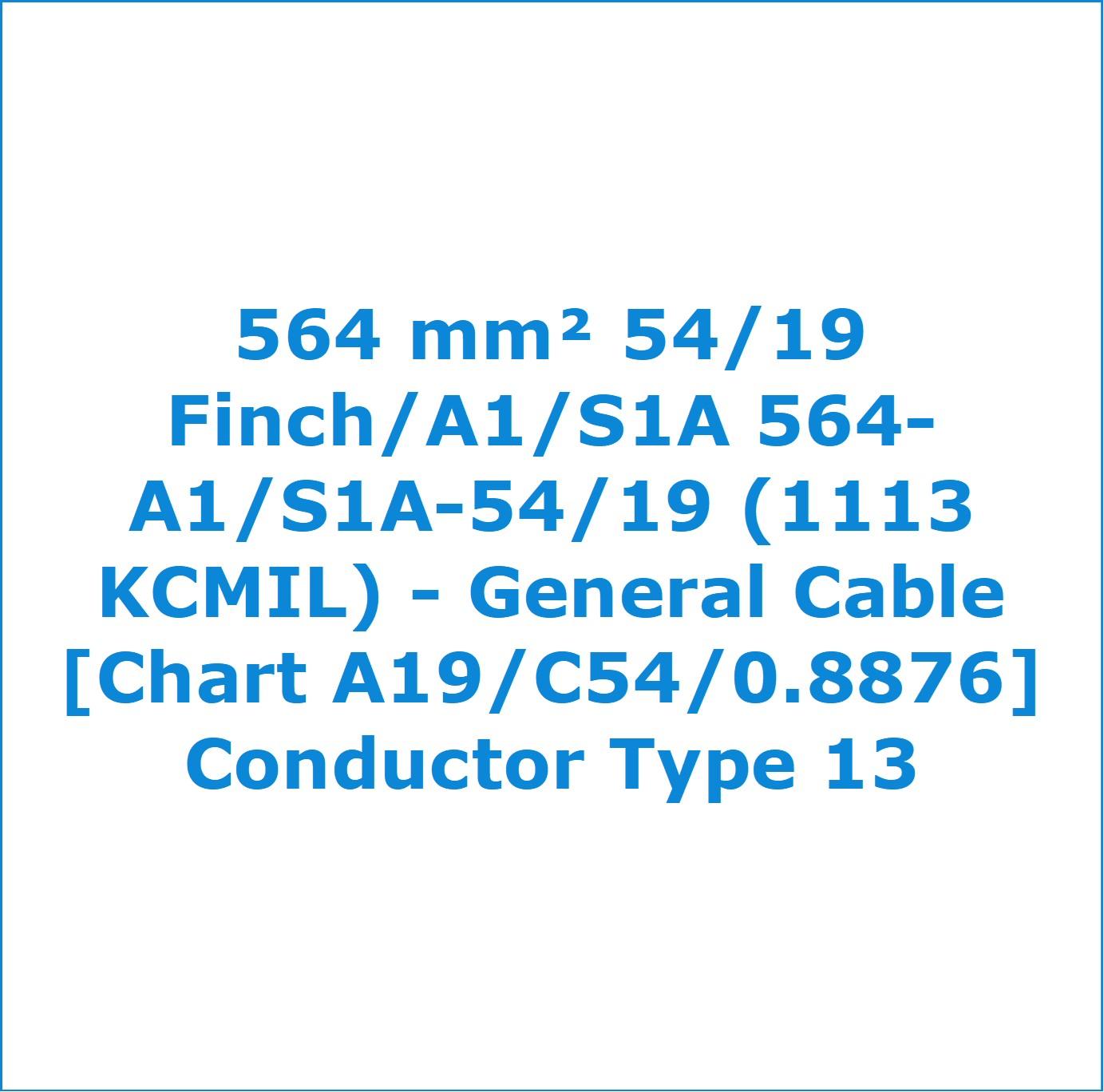 564 mm² 54/19 Finch/A1/S1A 564-A1/S1A-54/19 (1113 KCMIL) - General ...