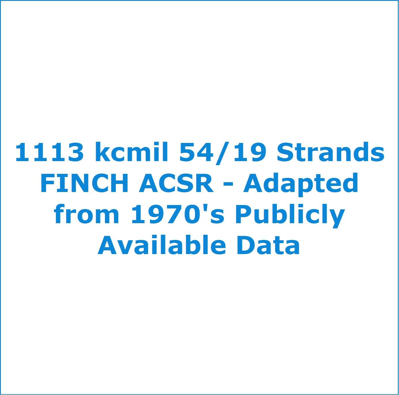 1113 kcmil 54/19 Strands FINCH ACSR | TRLI