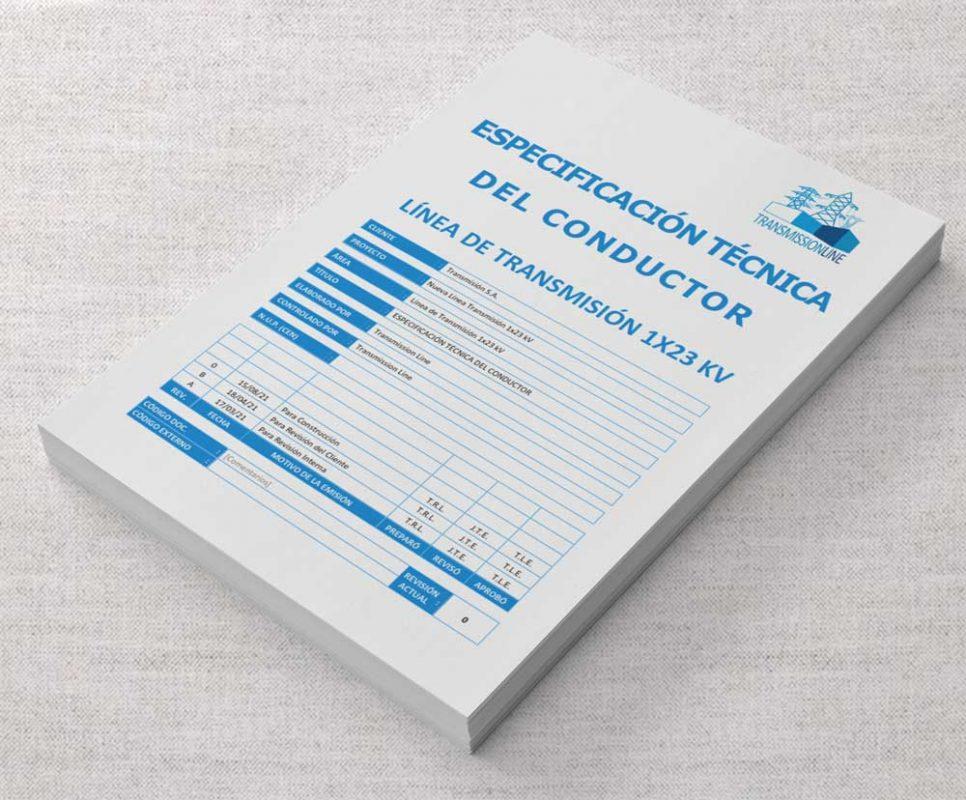 Especificación técnica del conductor