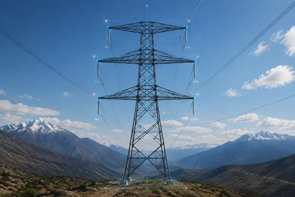 Ilustración conceptual: Ingeniería de líneas de transmisión